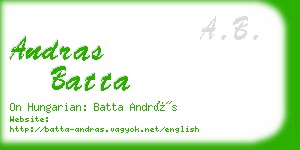 andras batta business card